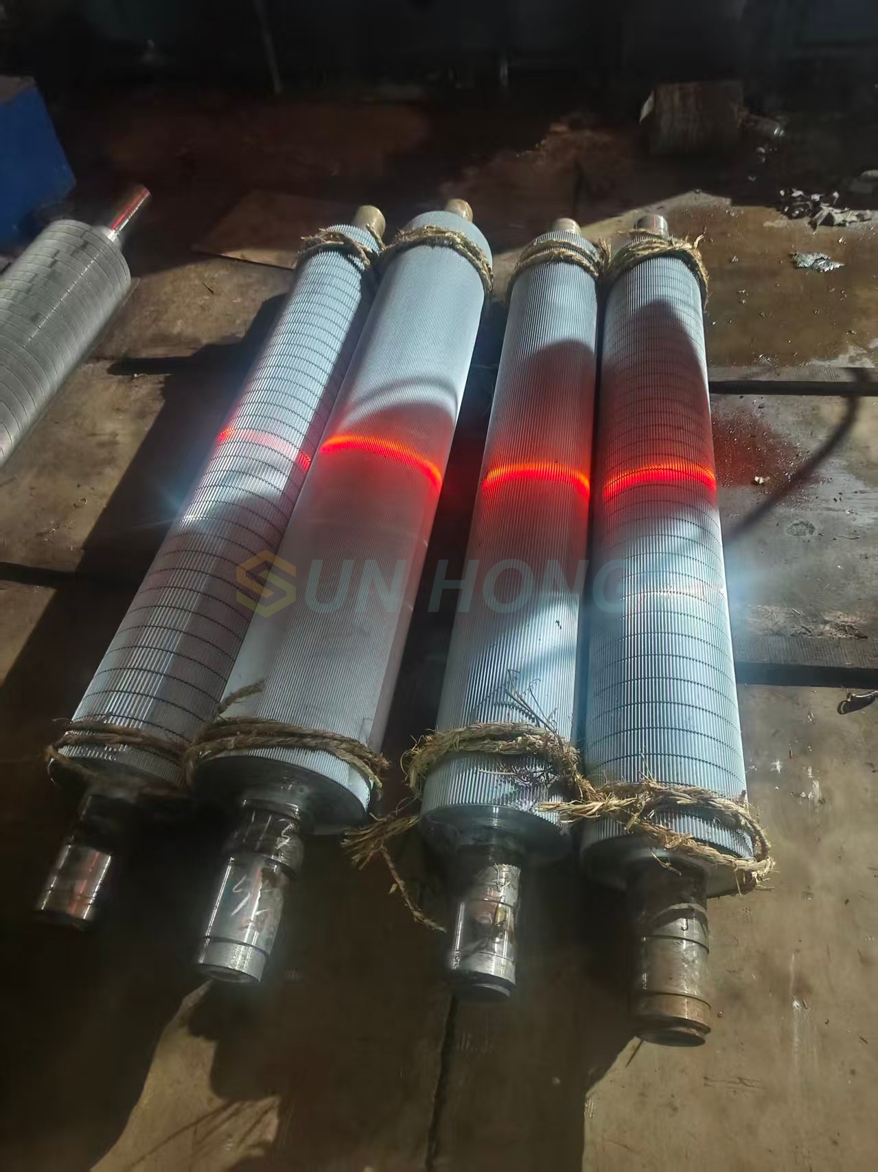 Гофрирующий валок с покрытием из карбида вольфрама 